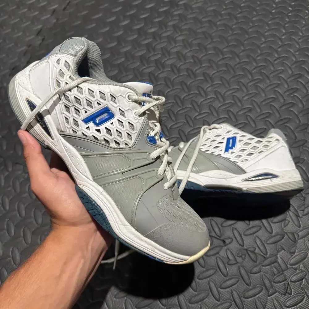 Prince Warrior Men's Tennis Shoes White/Grey/Blue
